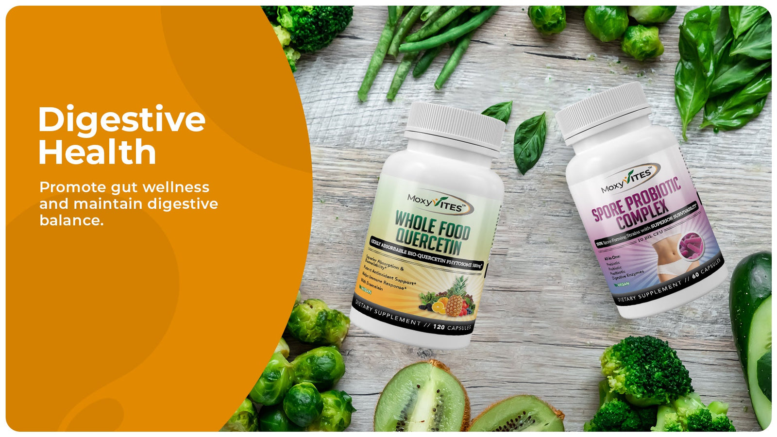 top-quality gut health supplements, complex synergistic formulas to maintain your optimal health at MoxyVites