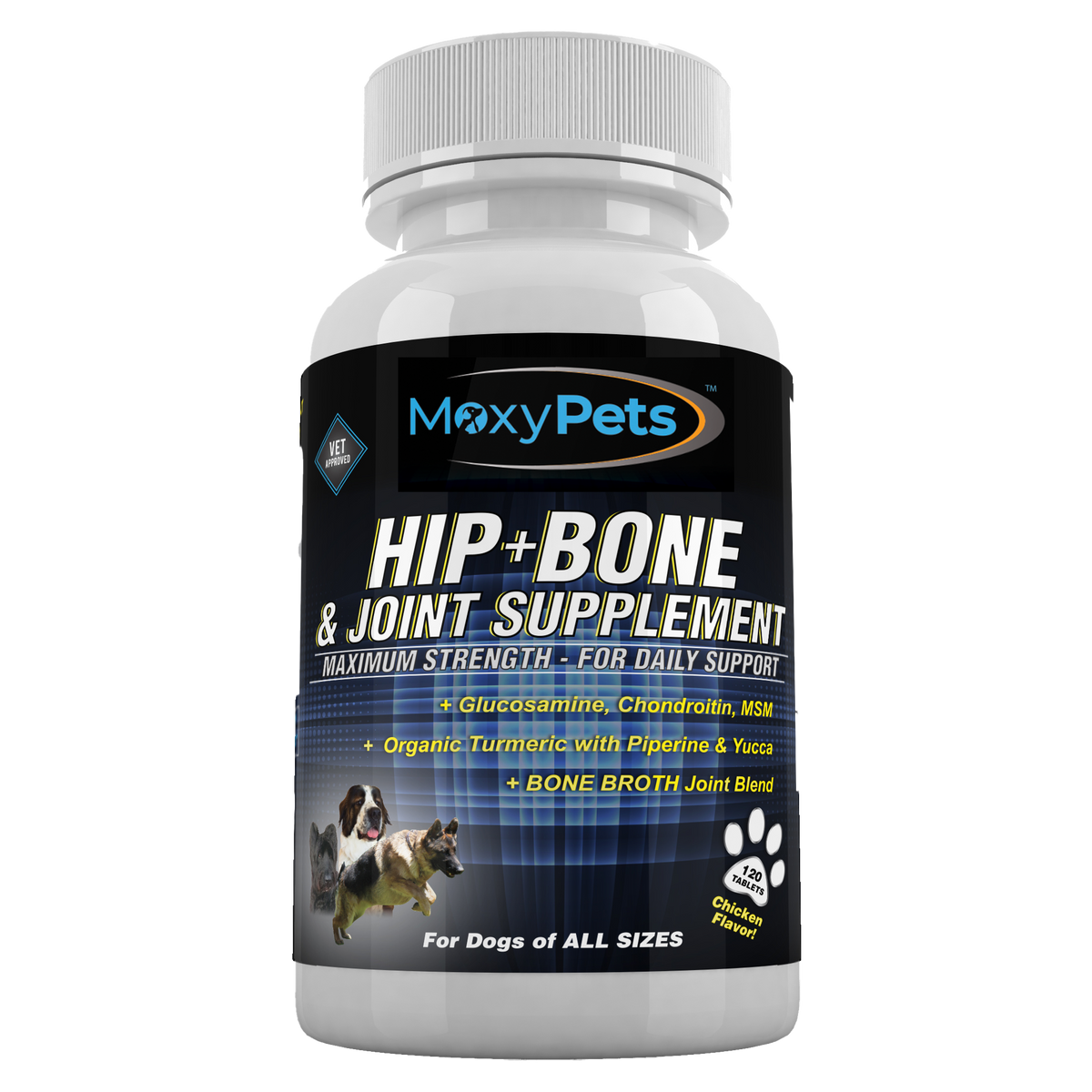 Hip Bone and Joint Supplement for Dogs - Glucosamine Chondroitin MSM