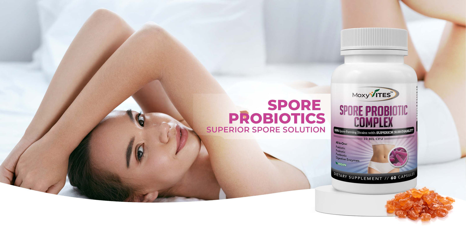spore probiotics and prebiotics in capsules