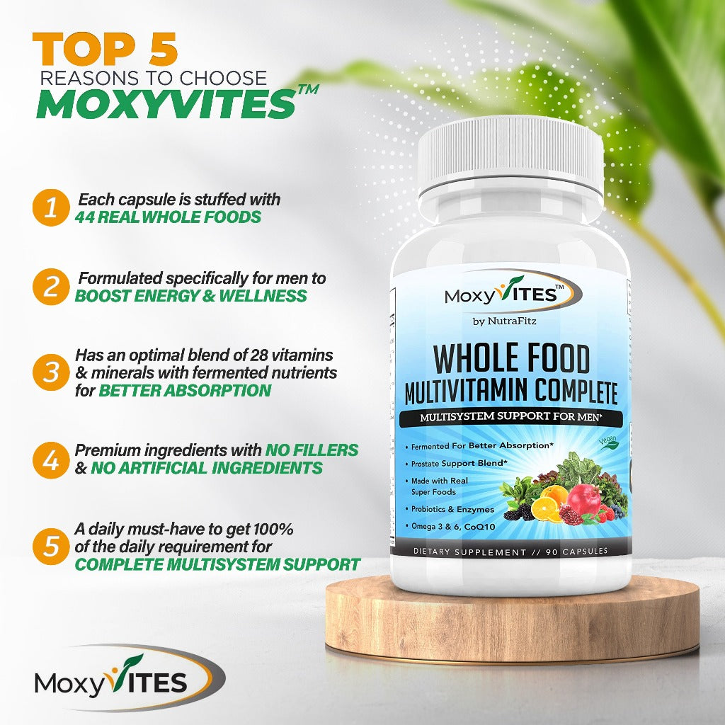 Mens Multivitamins - MADE WITH 44 REAL WHOLE FOODS