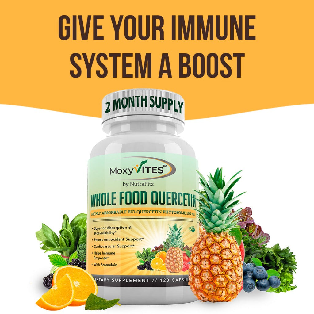 Quercetin with Bromelain 500mg Supplement - give you immune system a boost